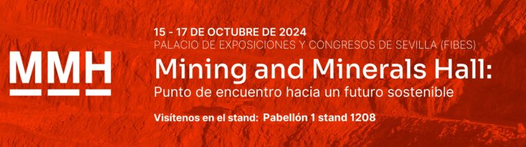 Banner de la "Feria Mining and Minerals Hall" (MMH)